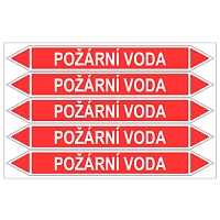 Značení potrubí, požární voda